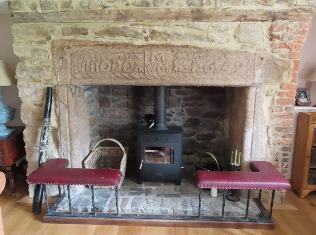 Old Fireplace with 1619 on mantel