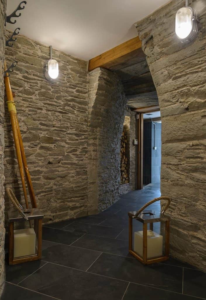 Stone corridor in cellar