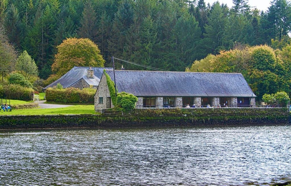 Lopwell Dam Cafe sat on river bank