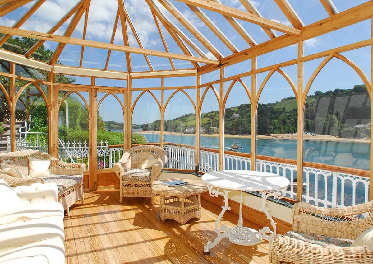 Conservatory with sea view Devon