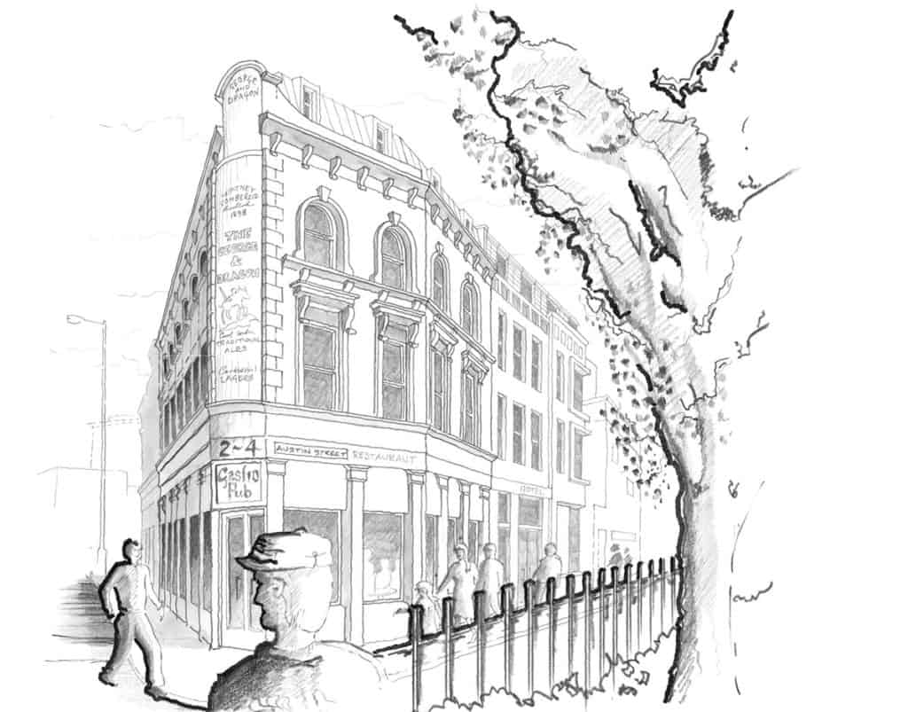 St Leonards Hotel handrawn Sketch