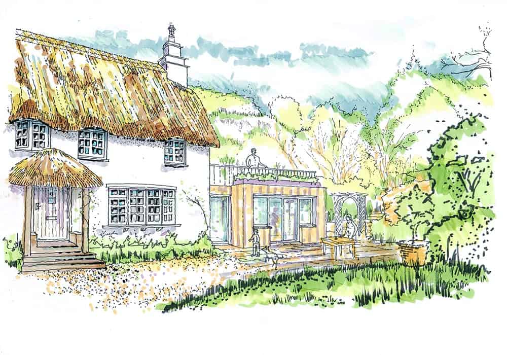 Listed building conservation,contemporary development,devon,cornwall,restoring and adding new contemporary architecture,lock-keepers cottage,River Tavy,Launceston,Farm,medieval,Georgian manor,Diptford,18th century thatched,low energy,south west,Ancient Monument