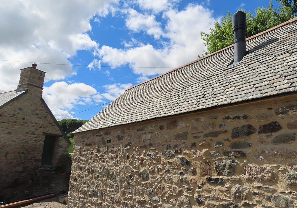 delabole slate roof,salvage,sustanabilty,old oak sawn